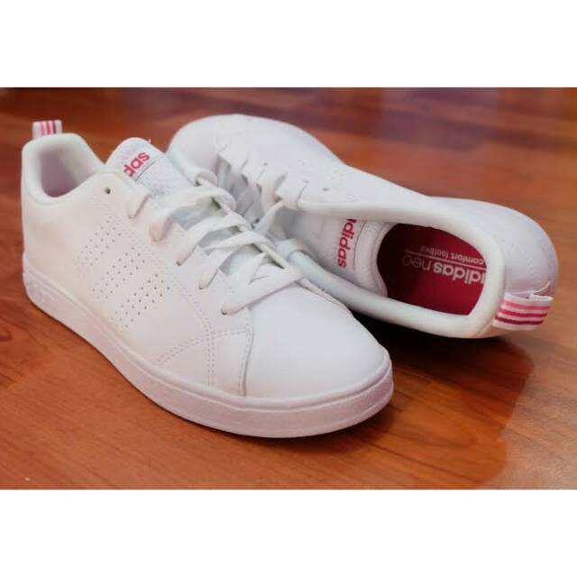Adidas Neo Advantage Clean White List Red Original BNWB Adidas Neo Advantage Clean White List Red Original BNWB
