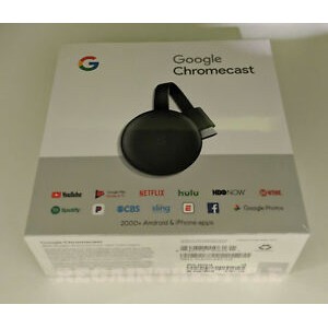 Google Chromecast 3 Original Gen 3rd Dongle TV HDMI Streaming HD 4k Netflix Youtube Hulu