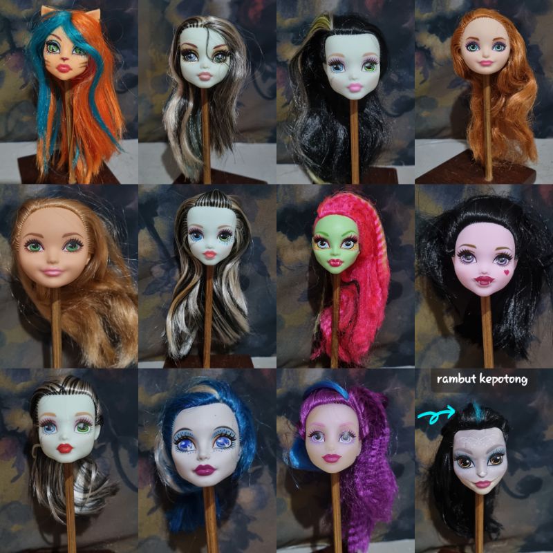 Kepala Boneka Monster High/  Ever After High / Superhero untuk DIY