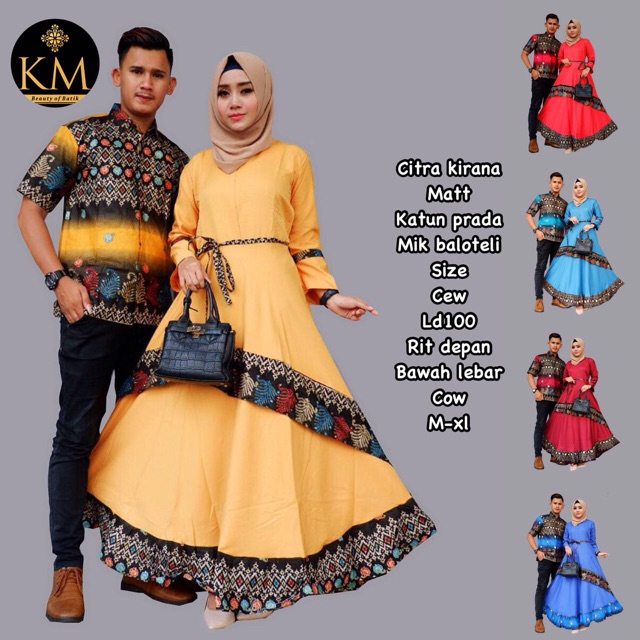 Couple gamis batik citra kirana