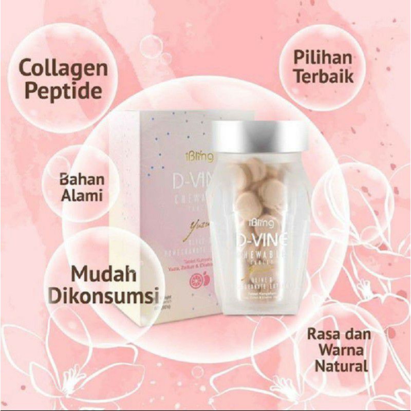 D-VINE COLLAGEN CANDY ASLI ORIGINAL ISI 60 TABLET-OBAT PEMUTIH