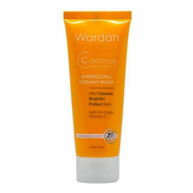 PROMO Wardah C-defence E CREAMY WASH 100 ml (BESAR)/Sabun Wajah/Pencuci/Pembersih wajah/WARDAH