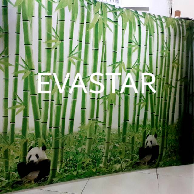 Bambu Warna Eco Fiber Plat Tutup Penutup Pagar Plastik Warna Warni Full Color Motif Bambu Panda