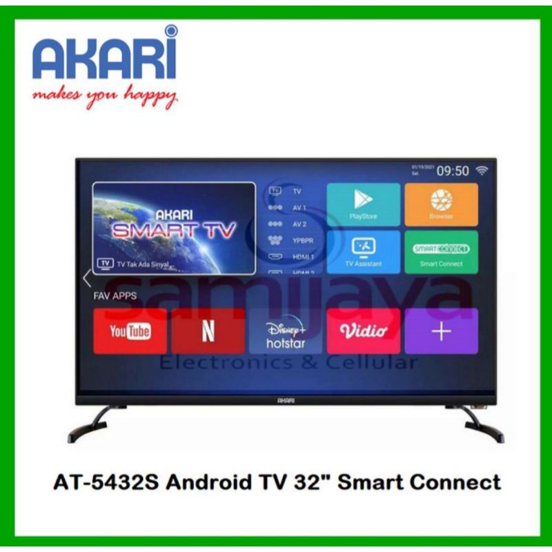 LED TV AKARI 32&quot; 32 inch smart android TV AT-5432s GARANSI RESMI