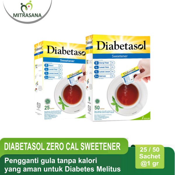 

Diabetasol Zero Calorie Sweetener isi 25 / 50 sachet