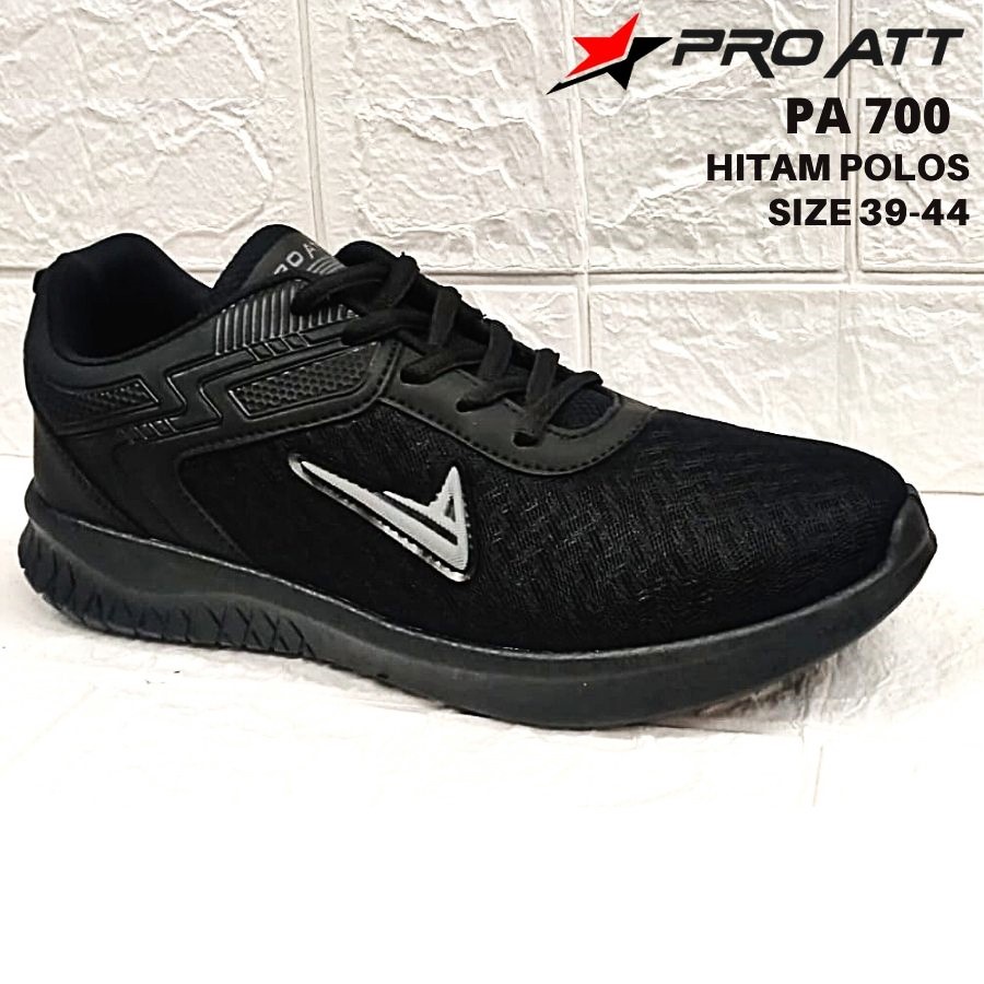 SEPATU SEKOLAH PRO ATT PI 600 - PC 870 HITAM/HITAM PUTIH SIZE 39-42 SEPATU TALI SEPATU OLAHRAGA SNEAKER PRIA SEPATU KERJA