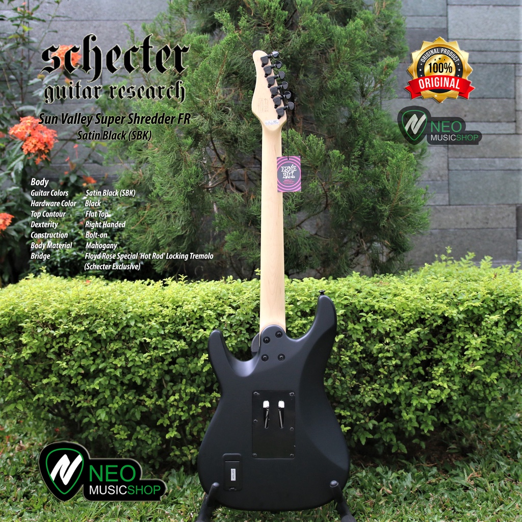 Schecter Sun Valley SS FR SBK Floyd Rose Tremolo Electric Guitar