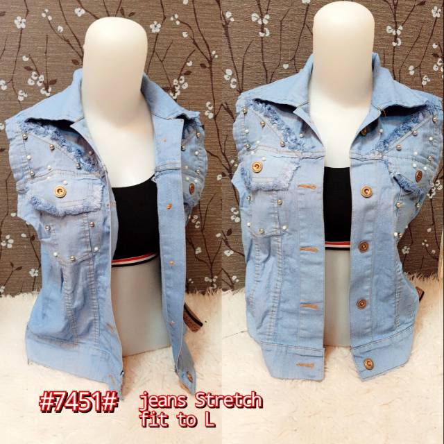As7451 rompi jeans mutiara