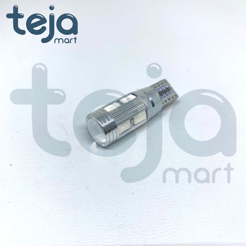 Lampu LED T10 CANBUS 5630 5730 10 Mata SMD Aluminium Lensa PROYEKTOR High Quality Mobil Motor Senja
