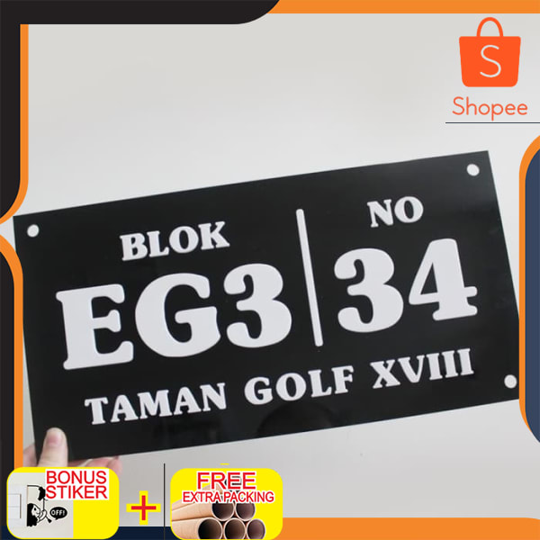 

Nomor Rumah Akrilik | 40 x 20 cm Keren