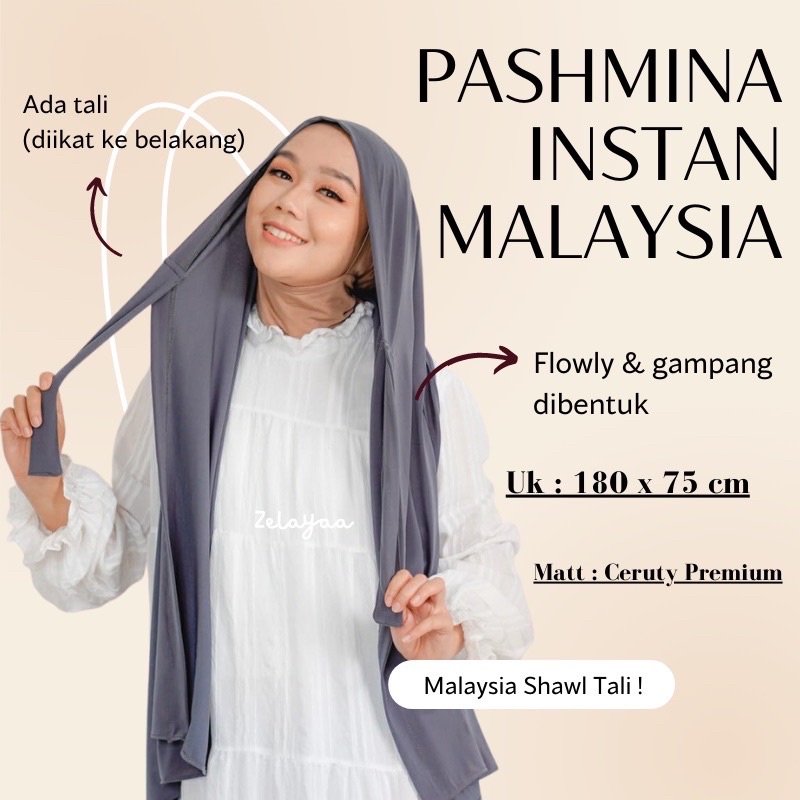 GS Pashmina Instan Malay Melayu