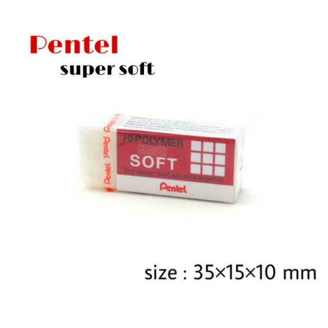 Penghapus Pentel Super Soft Eraser Warna Putih