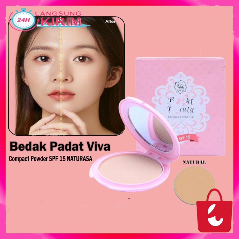 [BISA COD] Bedak Padat Viva Bright Beauty Compact Powder SPF 15 NATURASA