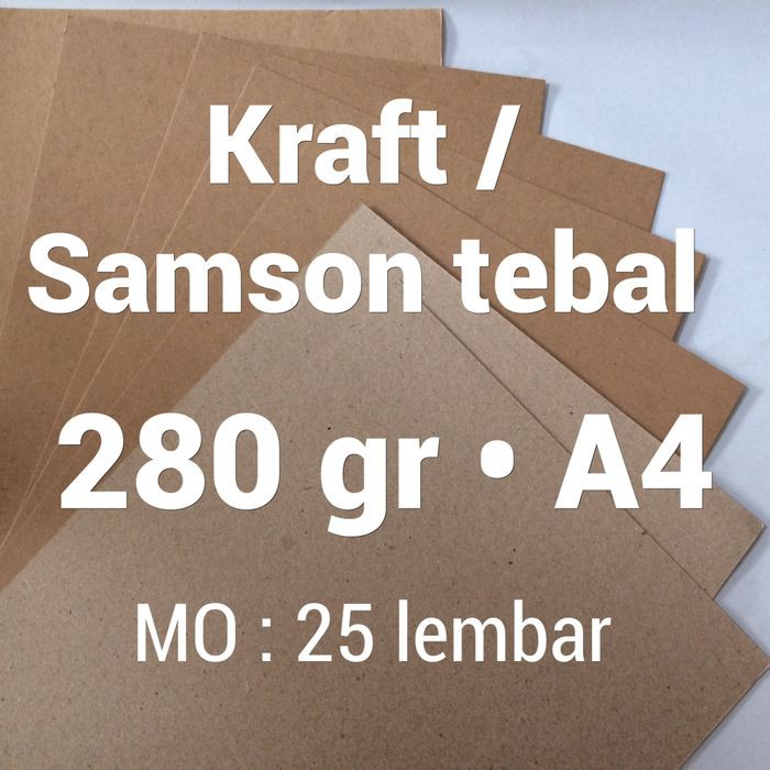 

Grosir kertas samson | 280 gr | A4 | kraft | karton | brown | paper Keren