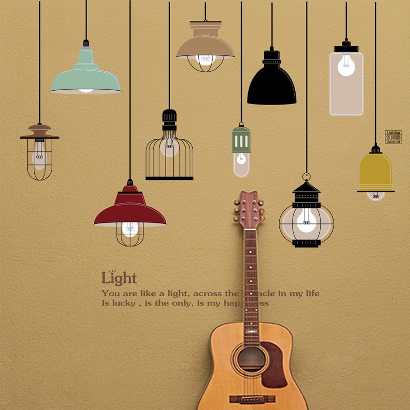 RELIZA WALL STICKER 60X90 LAMPU GANTUNG CLASSIC LAMP JM7306 STIKER DINDING ko