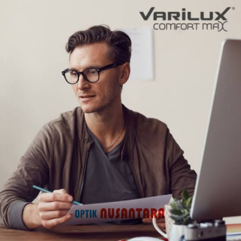 Lensa kacamata Progresif Varilux comfort Max prevencia indeks stylis 1.67 New 2022