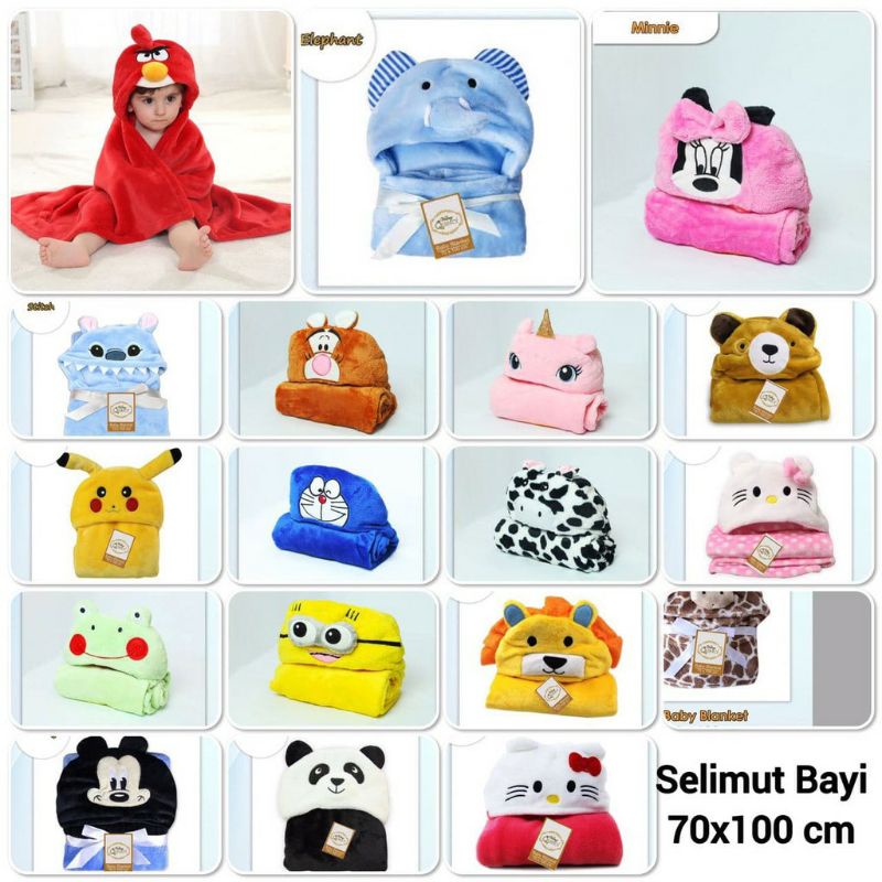 Selimut bayi vallery/Selimut topi bayi Vallery