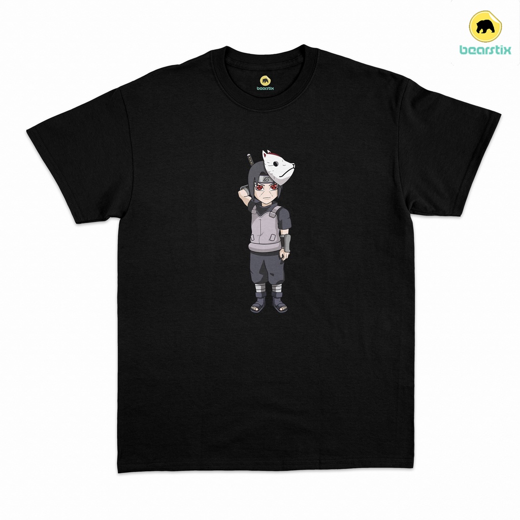 BEARSTIX - Tshirt Uchiha Itachi Chibi - Baju Naruto - Kaos Anbu - Tshirt Anime Streetwear