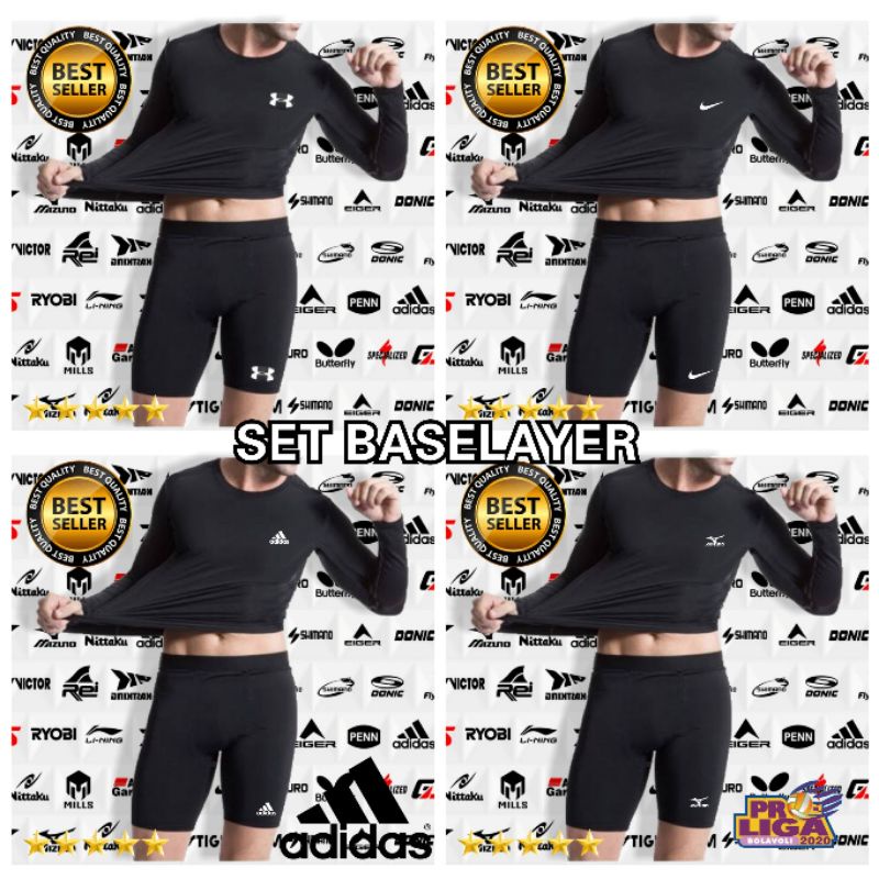 Baselayer manset bola futsal manset lengan panjang baselayer long sleeve jersey mancing anti uv