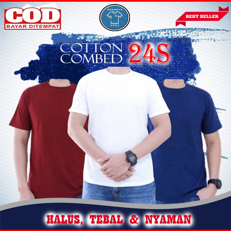 Download KAOS POLOS PRIA COTTON COMBED 24S KAOS PENDEK OBLONG ...