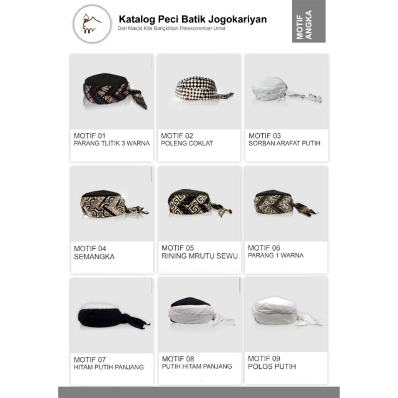 Peci batik jogokariyan