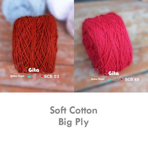 Benang rajut Soft Cotton Big Ply