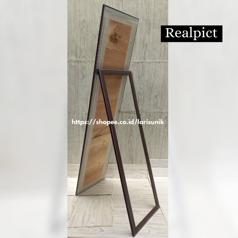Kaca Cermin Full Body Aesthetic Cermin Standing Mirror Dinding Minimalis Rias Dekorasi Rumah UK.127 X 30 CM Termurah-3
