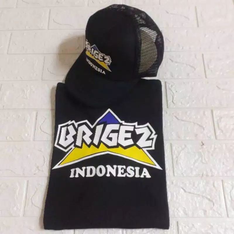 KAOS BRIGEZ INA TANGAN PANJANG TERLARIS BAHAN 100% COMBED 30S SABLON KUALITAS TINGGI