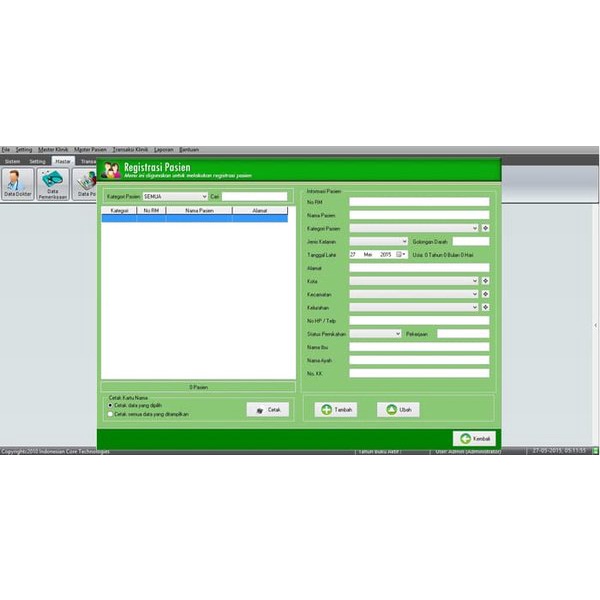 SOFTWARE KLINIK DOKTER DAN BIDAN SIM KLINIK .