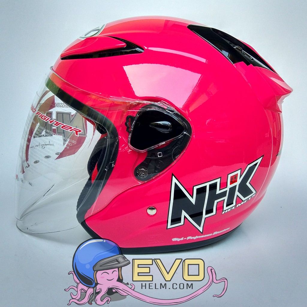 NHK R6 SOLID Half Face - Single Visor MAGENTA