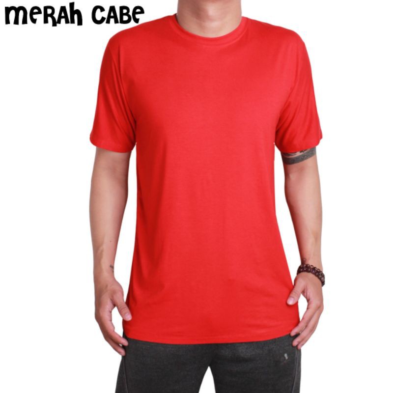 Baju Polos Katun Combed 30's &amp; 24's Premium Lengan Pendek Berkualitas Harga Terjangkau / Kaos Polos Cowo dan Cewe