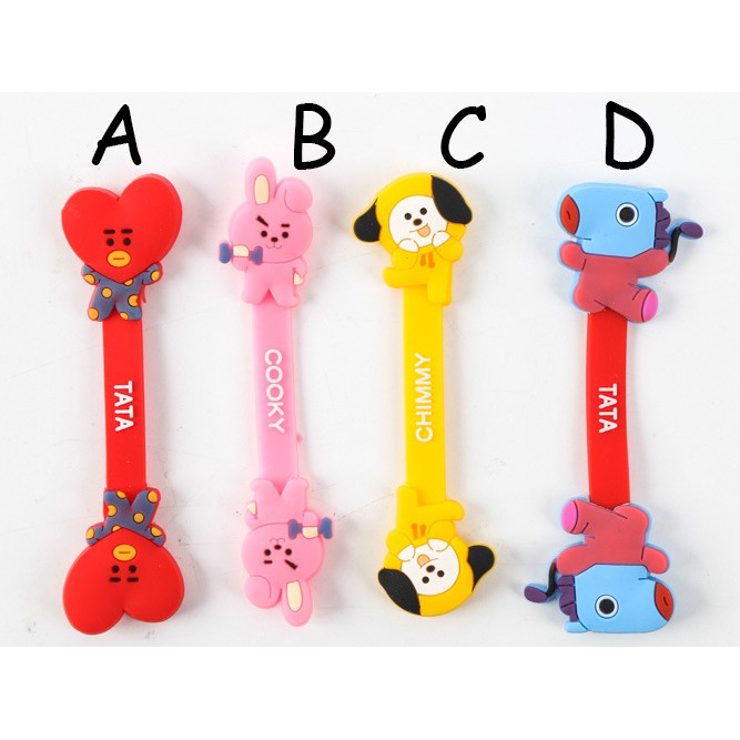 [Bayar Di Tempat]Silicone BTS Earphone Cable Organizer Clips Cable Winder Penyelenggara Kabel