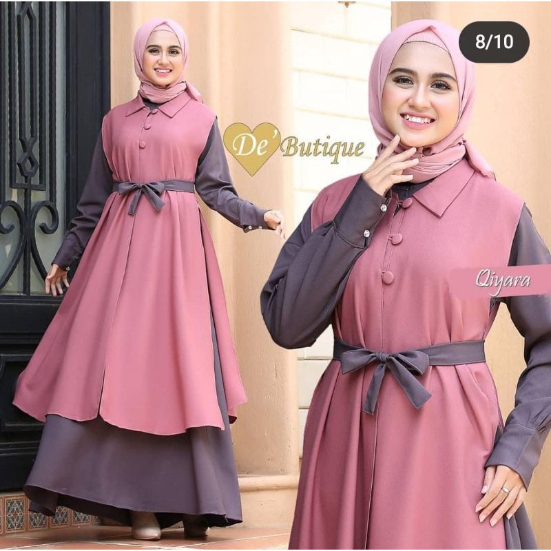GAMIS MOSCREPE IMPORT SET AUTER LEPASAN QIYARA DRESS MUAT SAMPE BB 80 KG