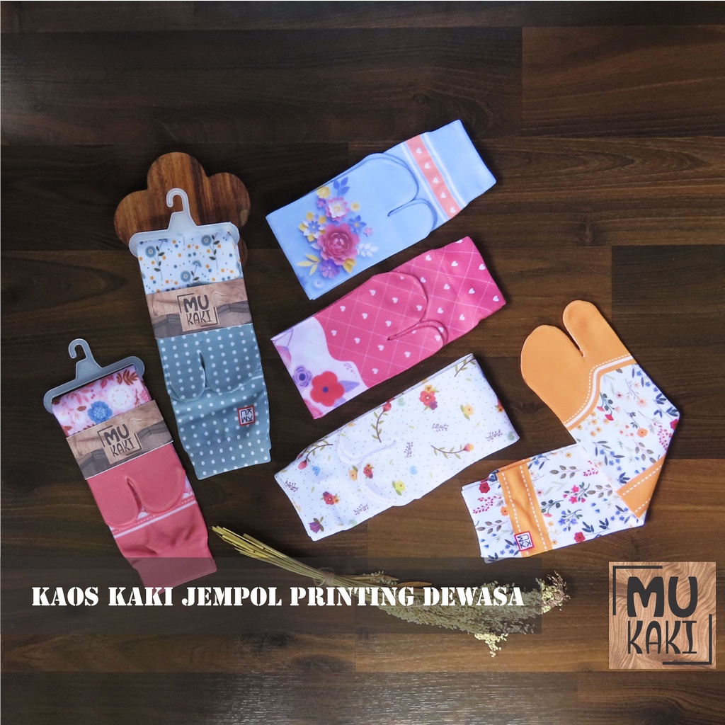 Kaos Kaki Jempol Motif Printing Dewasa Mukaki Murah P