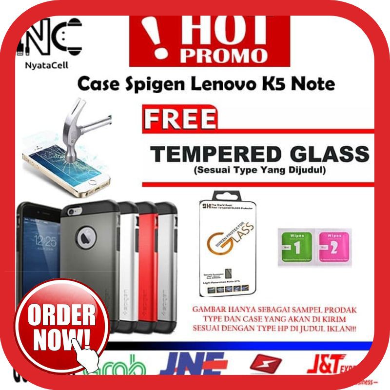 MURAH Spigen Slim Armor Case Lenovo K5 Note/Pro HardCase/ Hard Cover - FREE TG