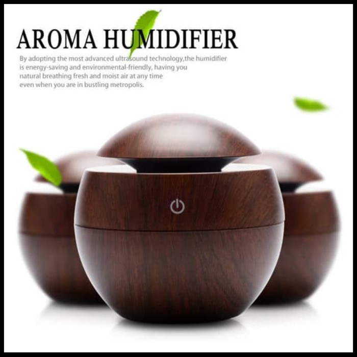 Taffware Aromatherapy Air Humidifier Desain Kayu HUMI H41 Brown