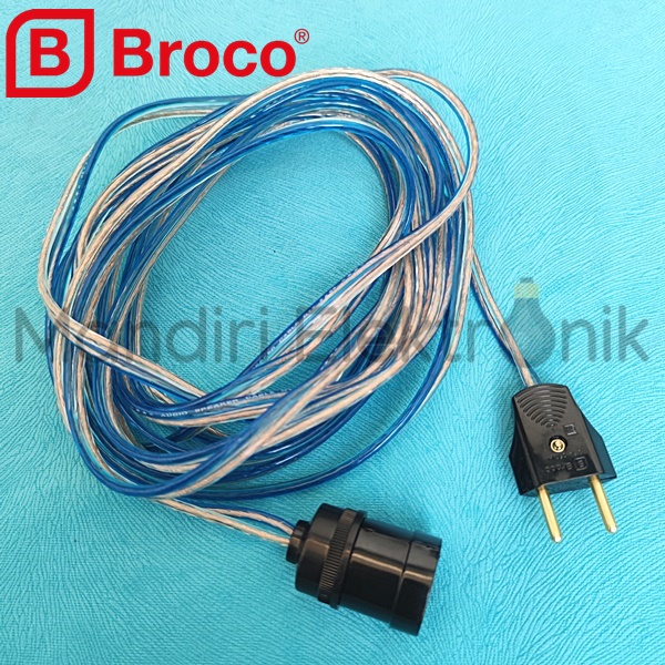 Fitting Lampu Gantung Kabel 5 10 15 20 Meter Broco Rakit Fitting Gantung Kabel