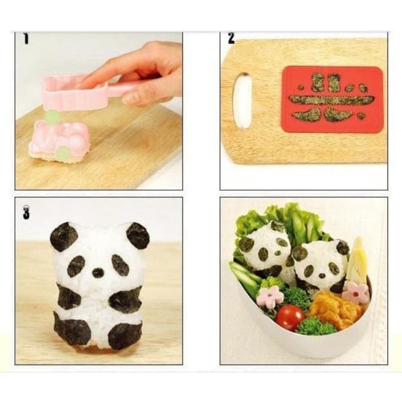 Nori Puncher Bento Set Pinguin Bear Panda