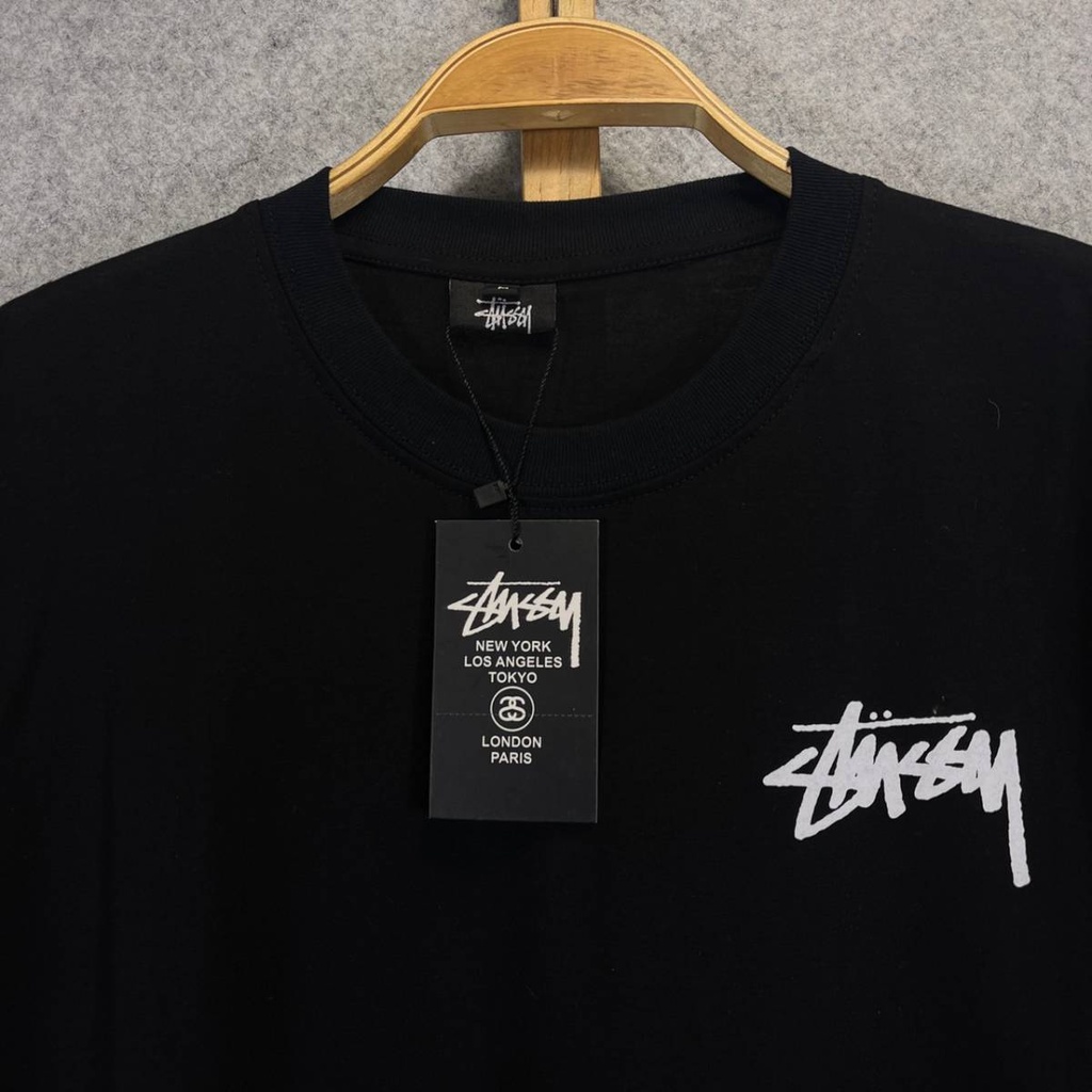 KAOS TSHIRT STUSSY OCULAR HITAM LENGAN PENDEK MIRROR FULLTAG