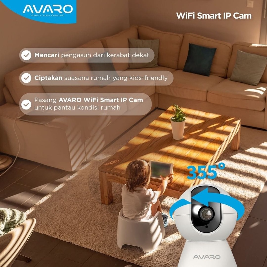 AVARO Smart Indoor PTZ IP Camera CCTV WiFi CT-01