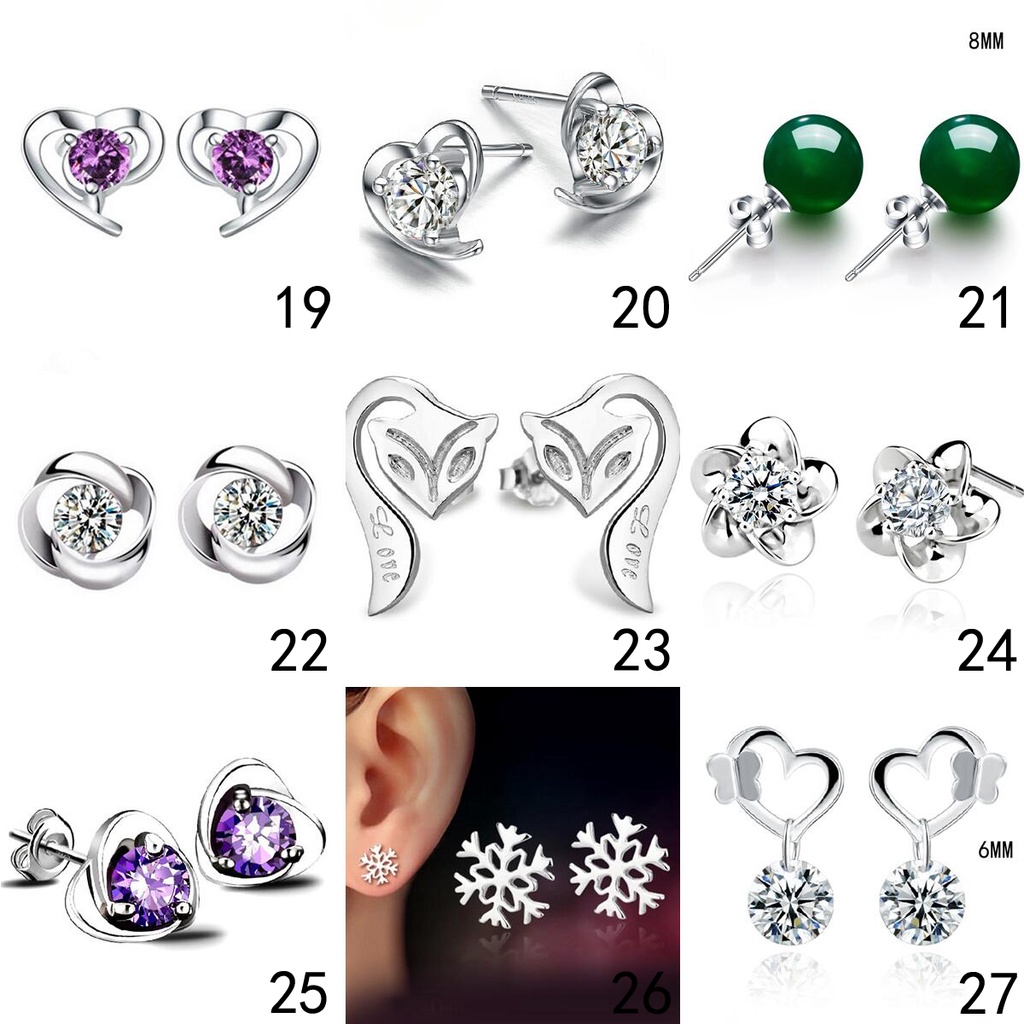 925 anting-anting perak murni, Busana sederhana, Anting-Anting wanita, Perhiasan Fashion Korea, Aksesoris telinga ED002