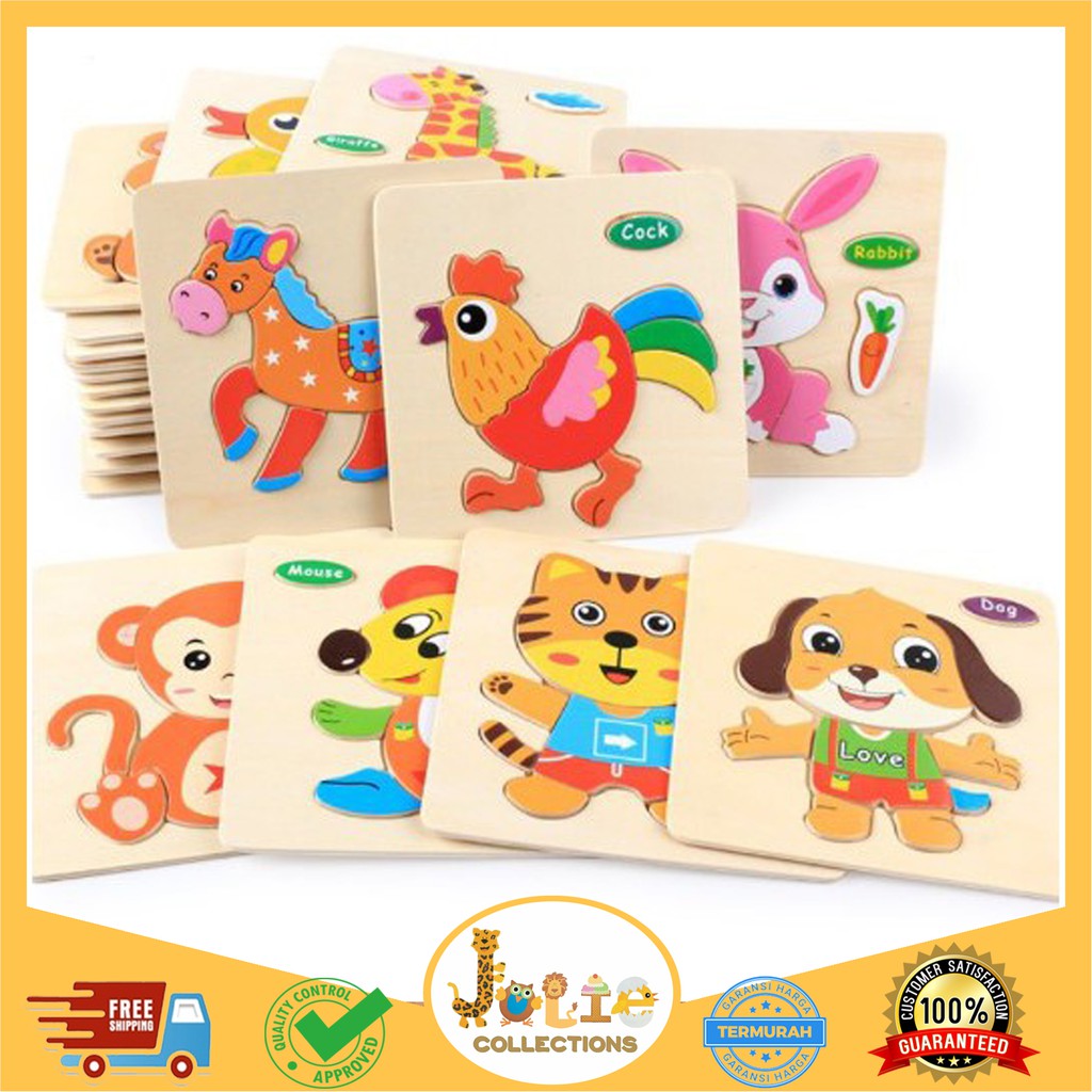  1KG 26PCS JOLIECOLLECTIONS PUZZLE JIGSAW ANIMAL MAINAN 