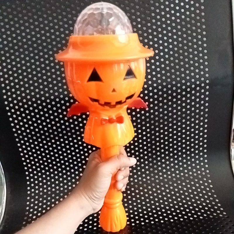 Mainan Tongkat Lampu Disco Musik Tengkorak Labu Halloween 3710