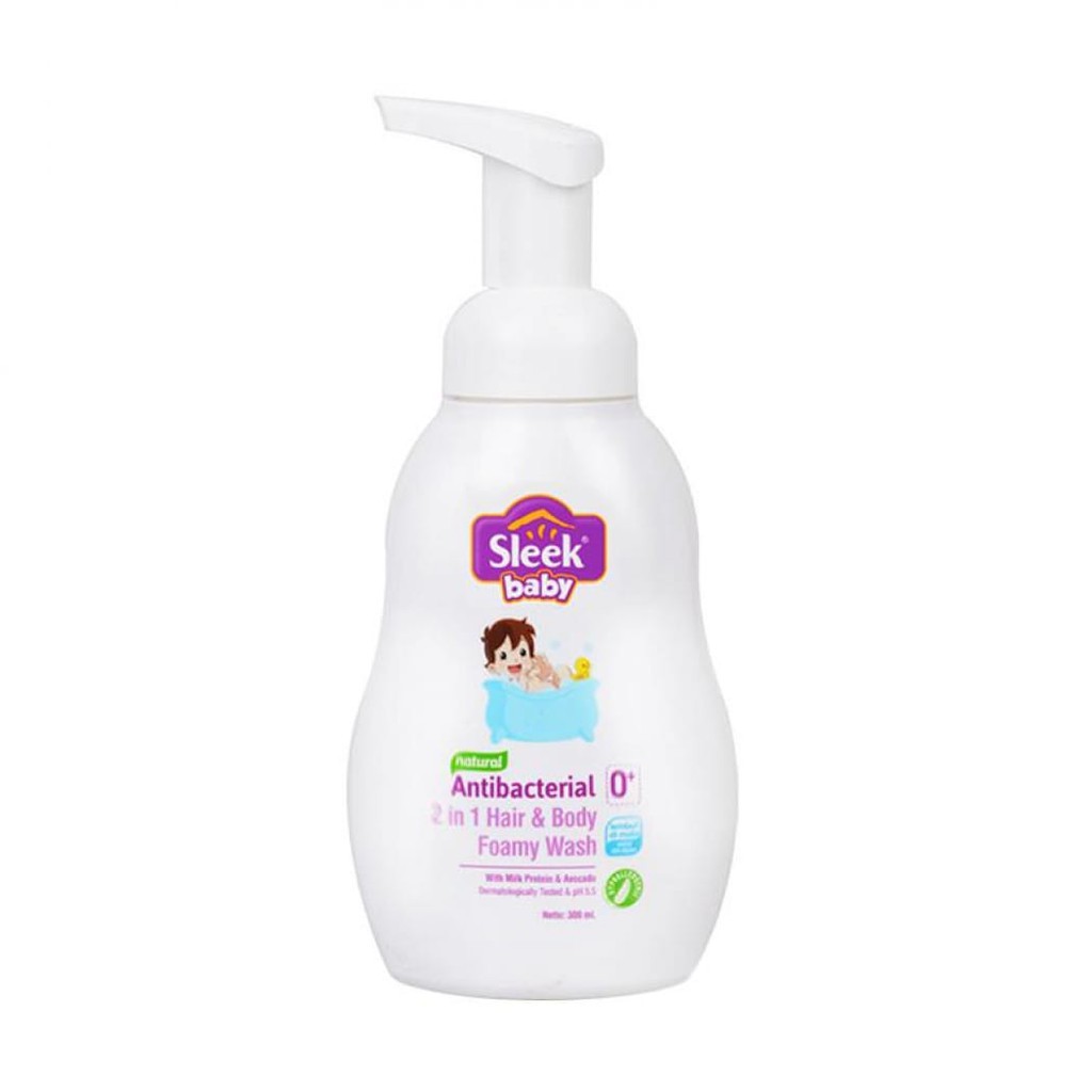 SLEEK BABY MURAH NATURAL ANTIBACTERIAL 2 IN 1 HAIR &amp; BODY  LIQUID SOAP /FOAMY HAND WASH / HAND WASH