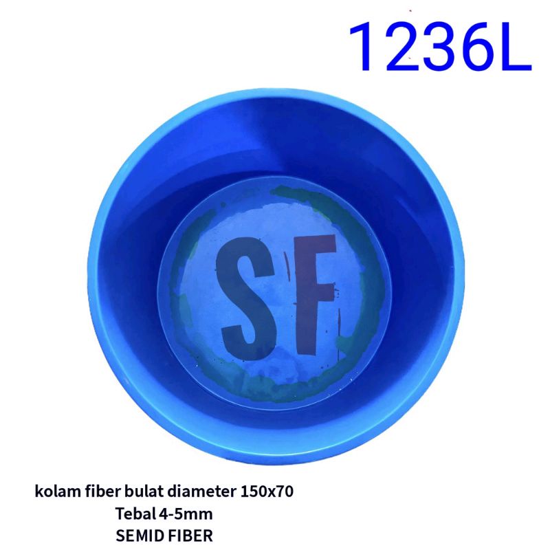 kolam fiber bulat diameter 150x70