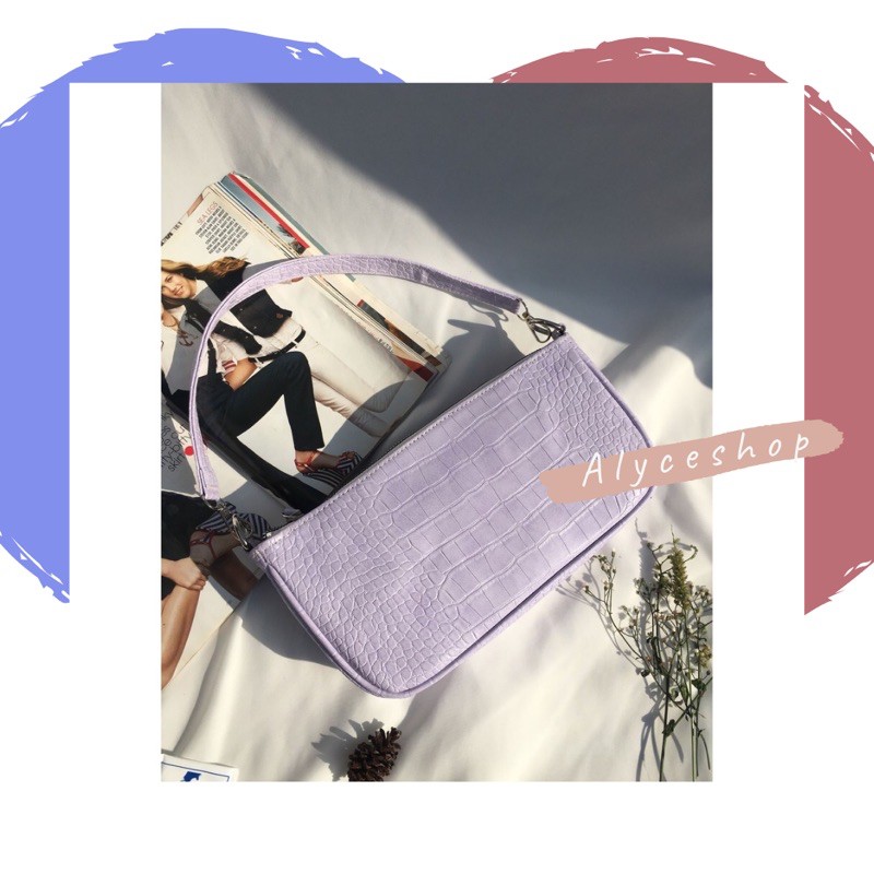 tas vintage korea selempang lilac