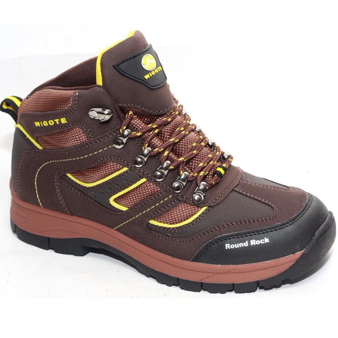Sepatu Gunung / Hiking Wigote Round Rock Waterproof - Cokelat Tua, 44
