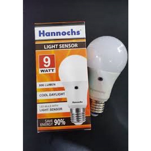 Hannochs - Bola Lampu LED Sensor Cahaya - 9 watt - Cahaya Putih