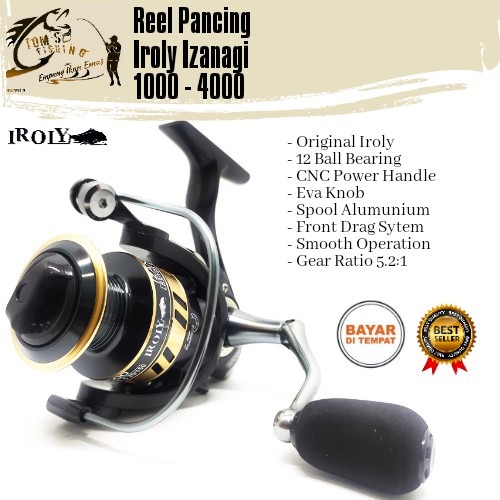 Reel Pancing Iroly Izanagi 1000-4000 (12+1Bearing) Power Handle