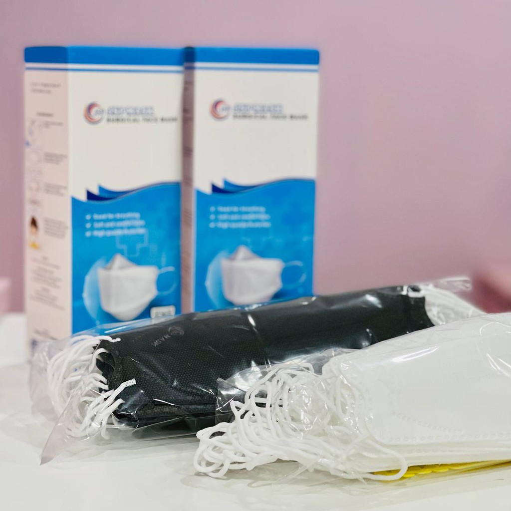 MASKER KF94 WARNA HITAM PUTIH Korea Style 1Box isi 25pcs dan 10 pcs JSP Mask Original Resmi Kemenkes